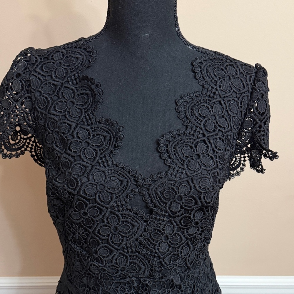 Just Me Black Lace Midi Dress - Picture 4 of 11